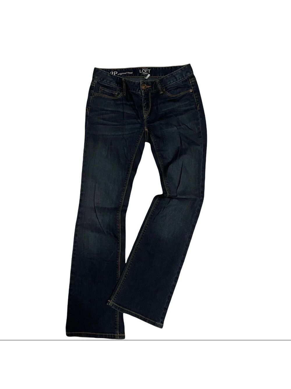 Ann Taylor Loft Faded Bootcut Blue 2P Petite Denim Jeans